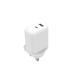 Skech Power Delivery 2 Port GaN Wall Charger 45w PD Power Charger Type-C Port + USB-A – white